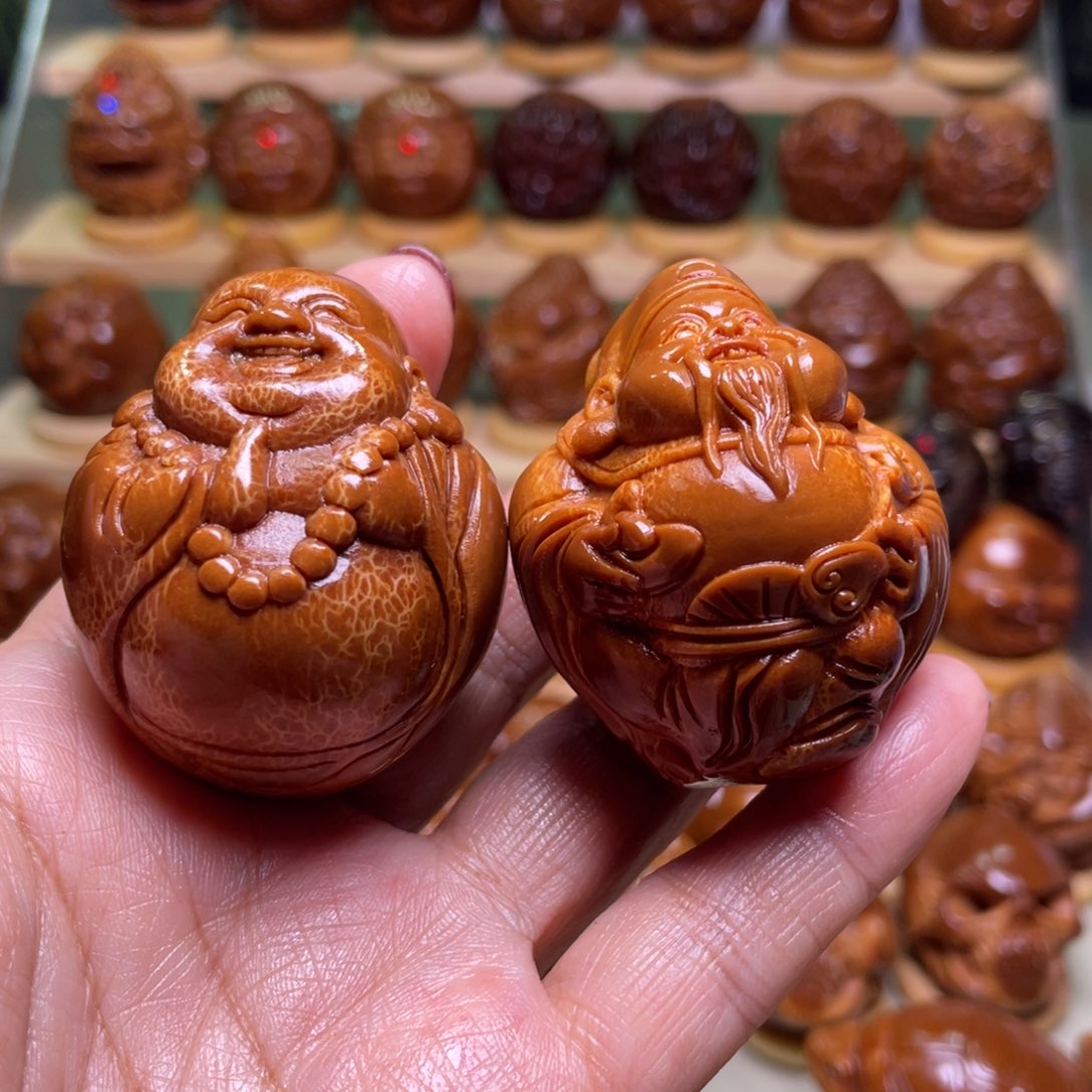 橄榄核手串/手链乐***财迷一对