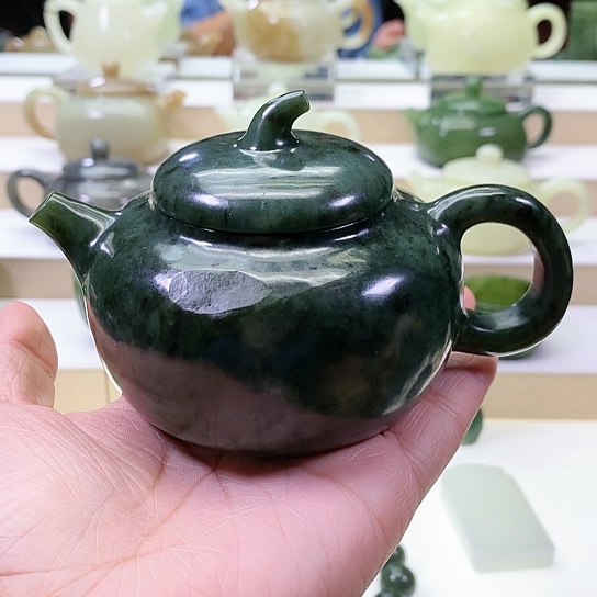 和田玉未镶嵌挂件C**X茶壶