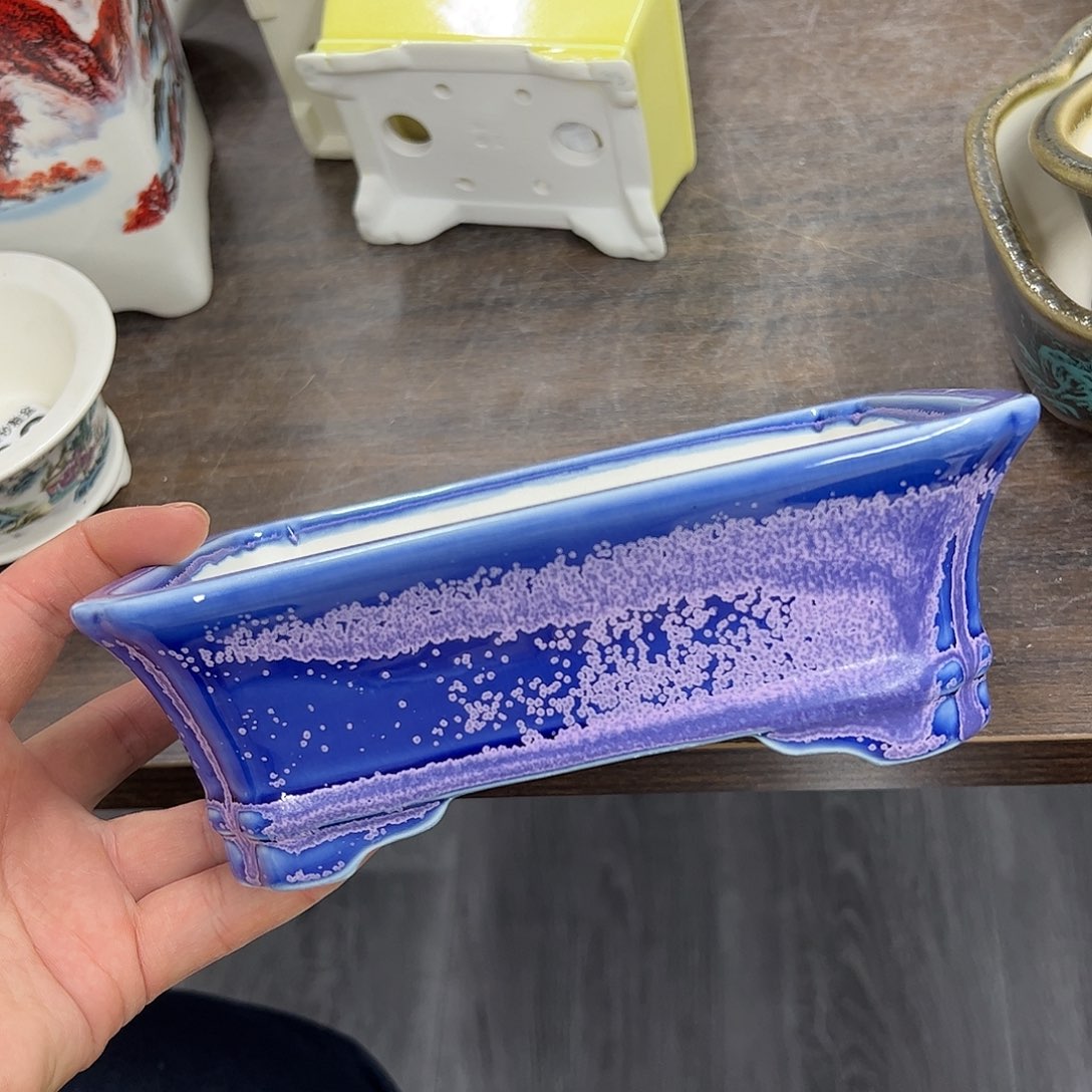 紫砂花盆155号微瑕18/15/6cm