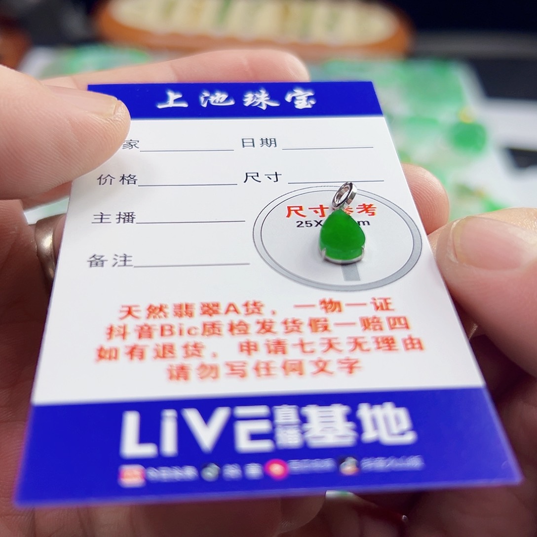 颈饰18K金镶嵌翡翠翡翠