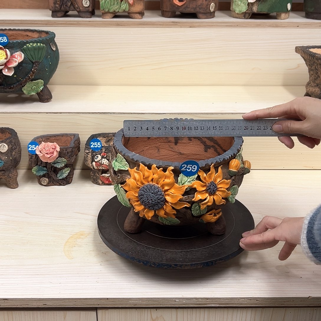 紫砂花盆259号内囗18×8.5外高15