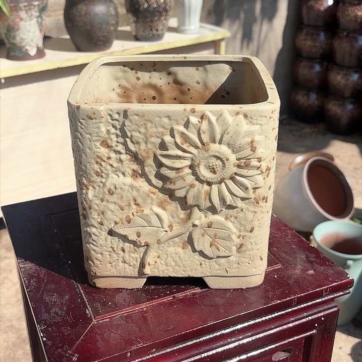 红陶复古一个口径19高度19