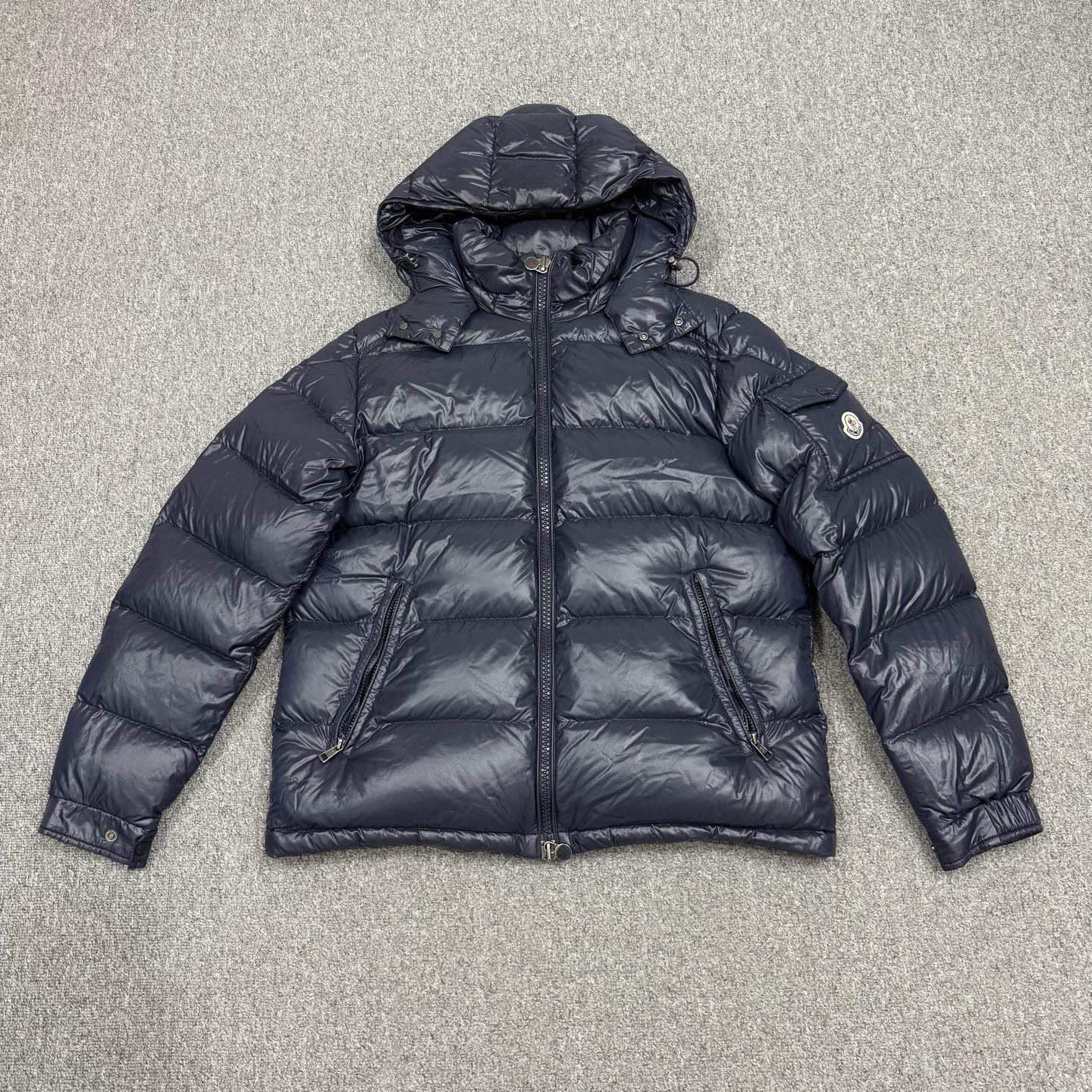 99新 MONCLER 16133732 Moncler maya藏蓝色羽绒服外套 5码99新