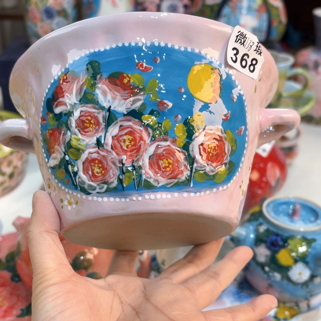 景德镇手绘高温釉下彩陶瓷茶具