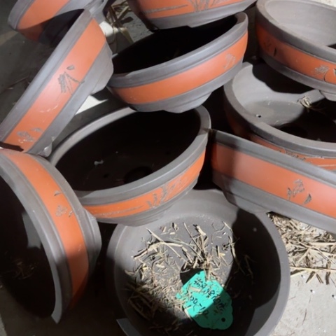 紫砂花盆100-10。20.5-7