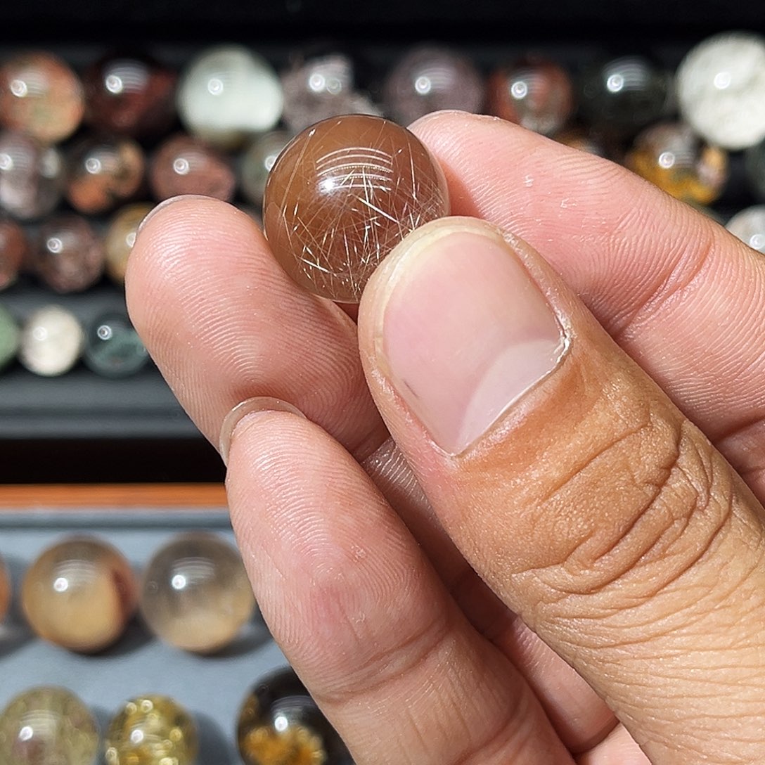 未镶嵌颈饰发晶17.7mm银发