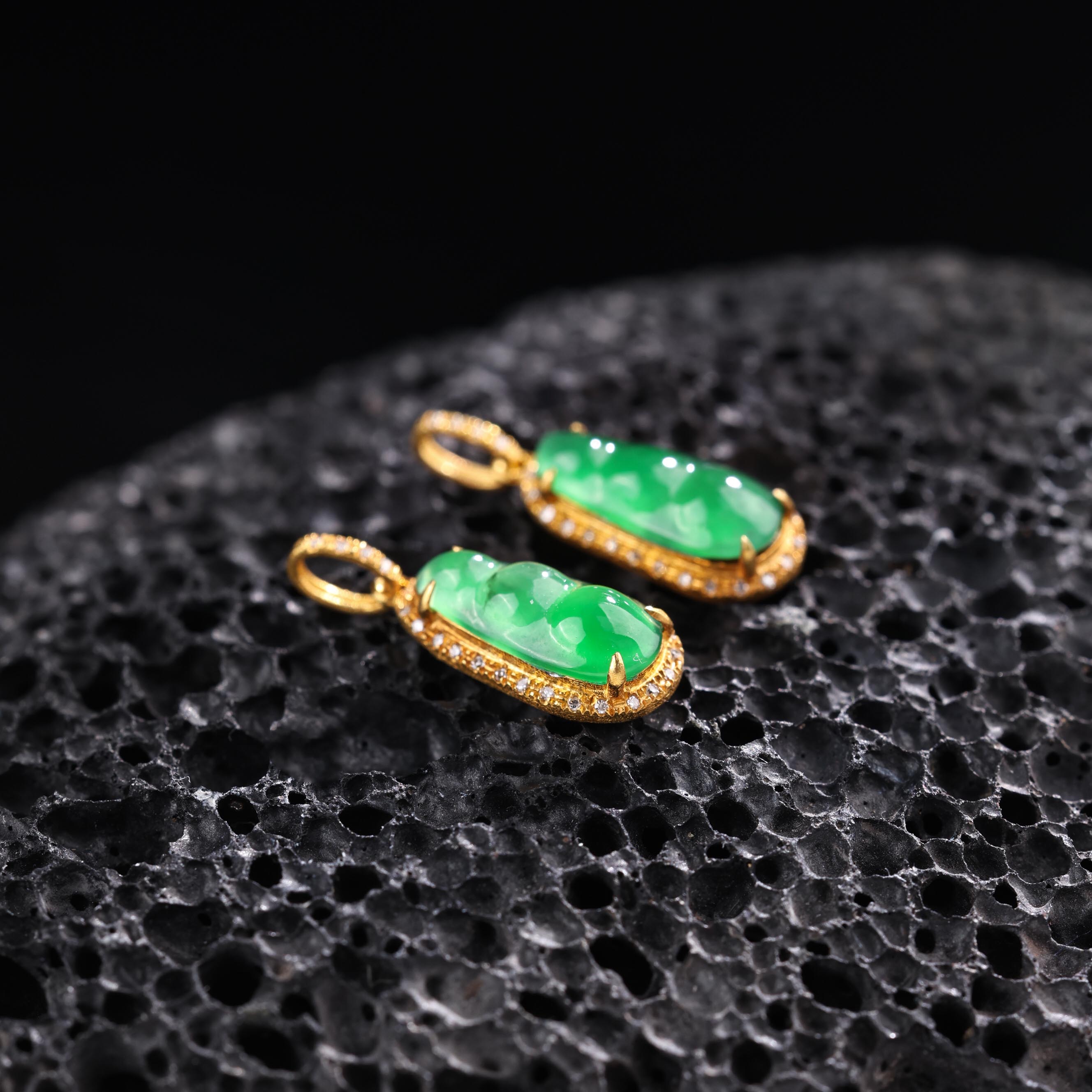 【举石珍宝阁】TH1210-3793-031翡翠吊坠18K(一件/多样性发）H