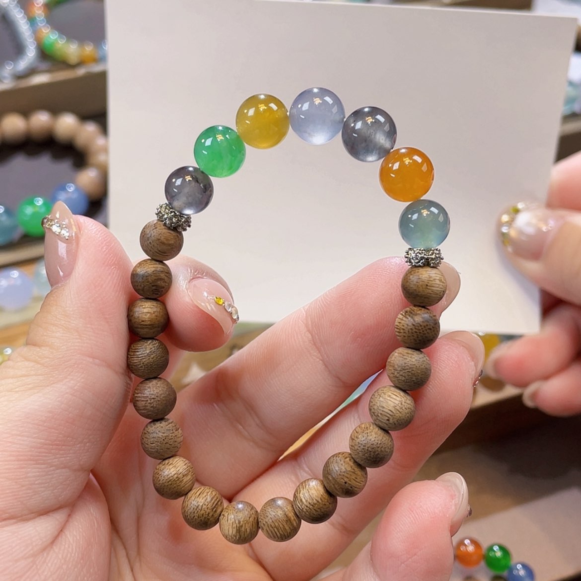 【闪购商品】未镶嵌手链翡翠浓彩多宝