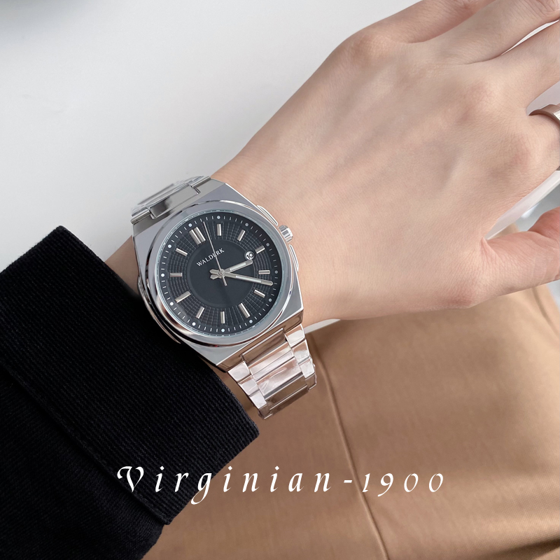 【沃登尔克WALDERK】时尚日历防水高级感气质夜光男女士情侣腕手表商品图