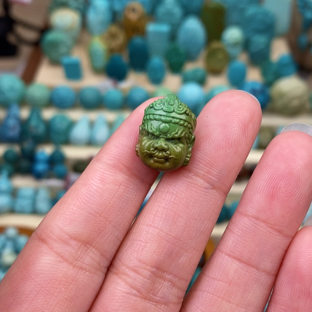 绿松石珠宝奇石未镶嵌12mm