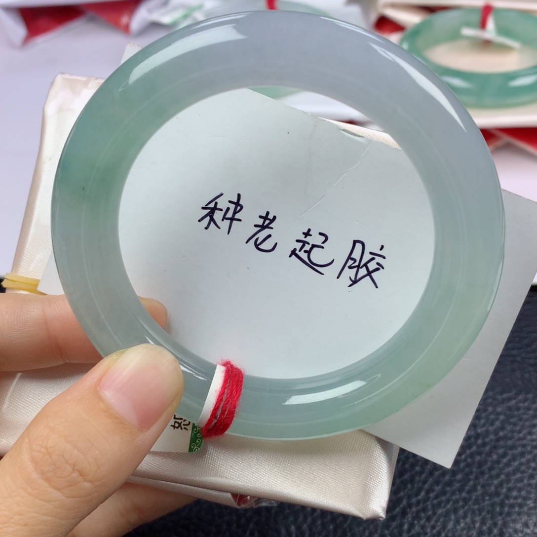 未镶嵌手镯翡翠缅甸天然翡翠A货56圆