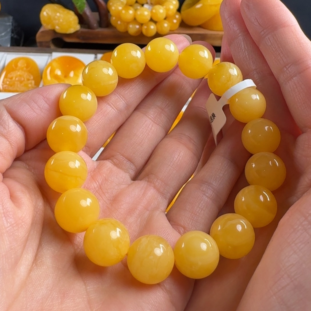 蜜蜡毛衣链未镶嵌