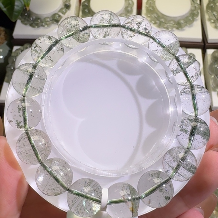 未镶嵌手链水晶巴西绿幽灵12.4mm