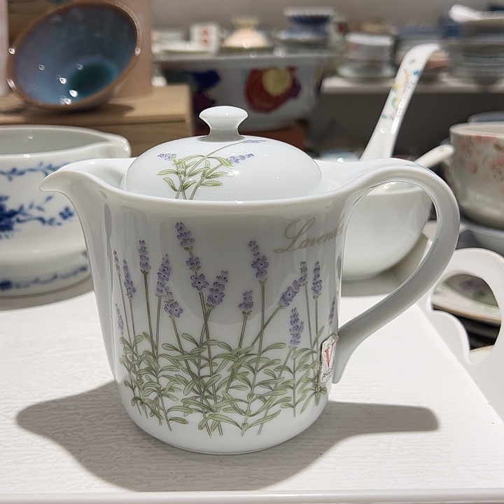 倪***倪瓷薰衣草小壶一个瓷超润