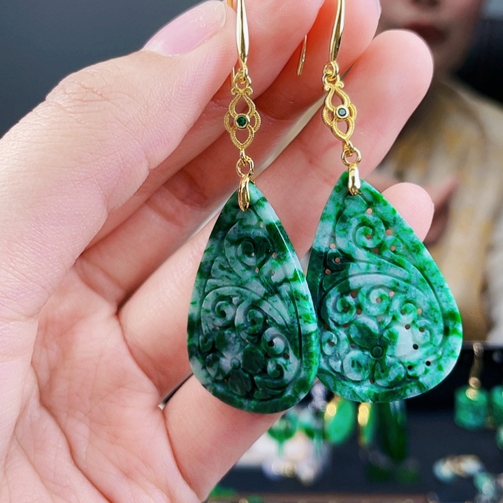 翡翠耳饰未镶嵌饰品