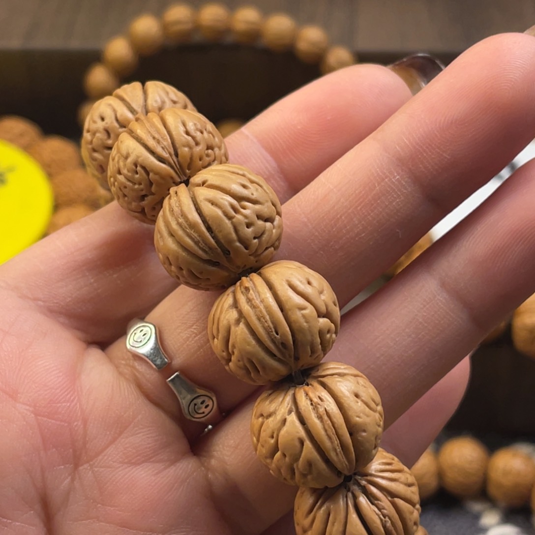 桃核手串海***！肉纹元宝