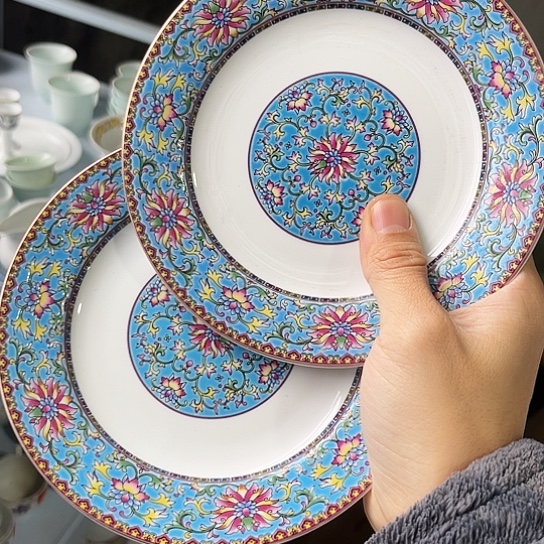 盘6寸碟两个陶瓷陶瓷陶瓷