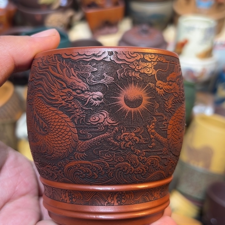 紫砂茶杯宜兴紫砂主人杯