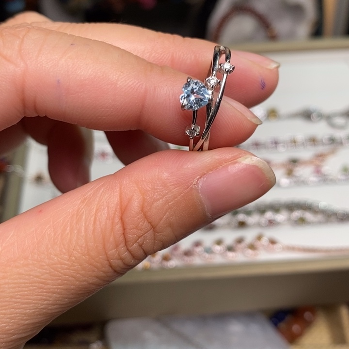 托帕石耳饰银S925镶嵌