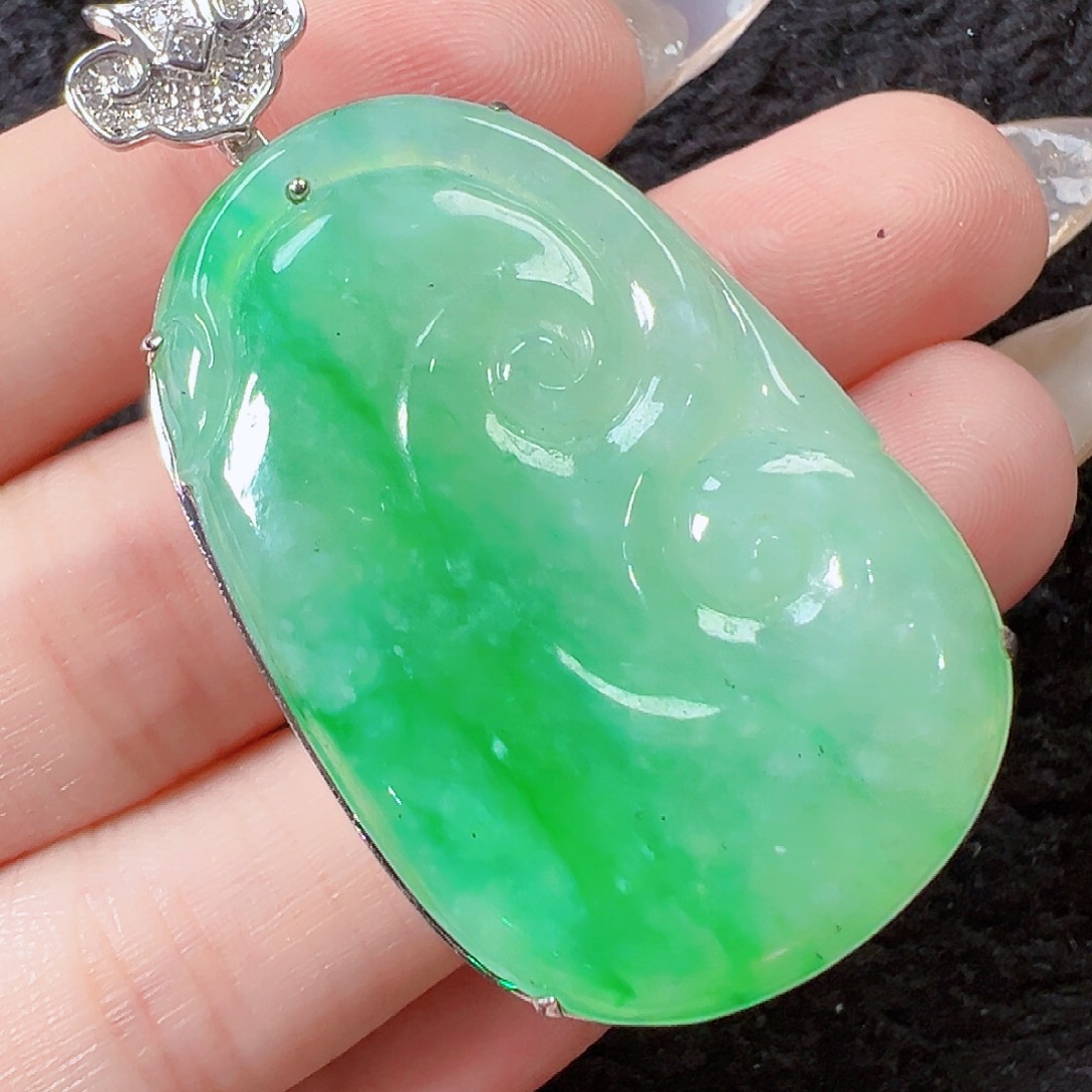 翡翠颈饰18K金镶嵌【新年福利价】签收后24小时鉴赏期