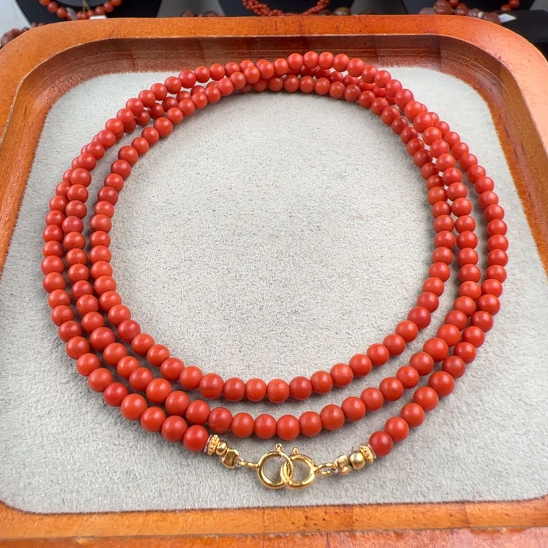 南红玛瑙银S925镶嵌（万能扣长链3.5妈妈，长约70cm