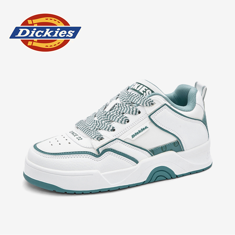 Dickies男鞋秋季透气高帮休闲板鞋系带纯色防滑耐磨时尚百搭鞋子