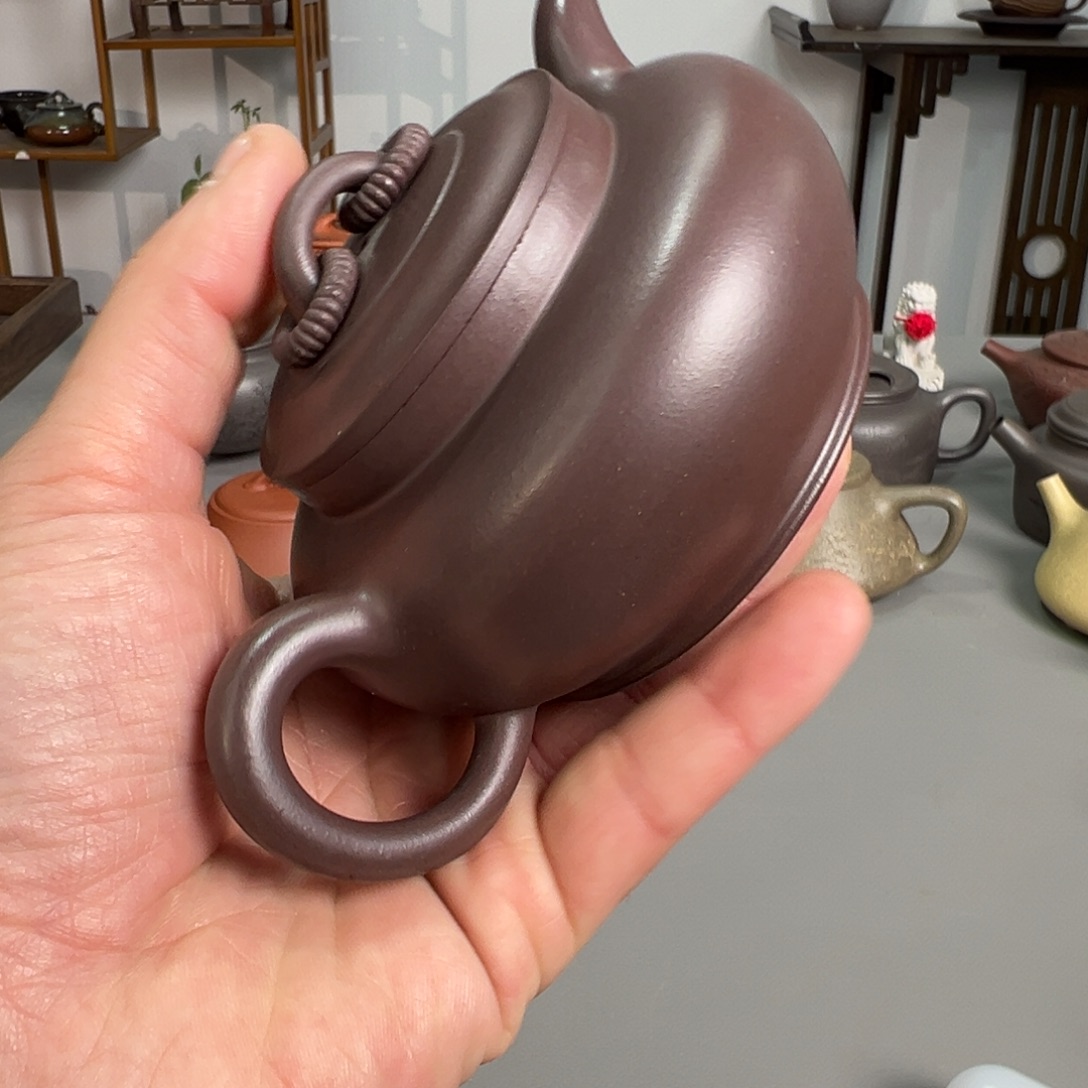 紫砂茶壶天青双圈