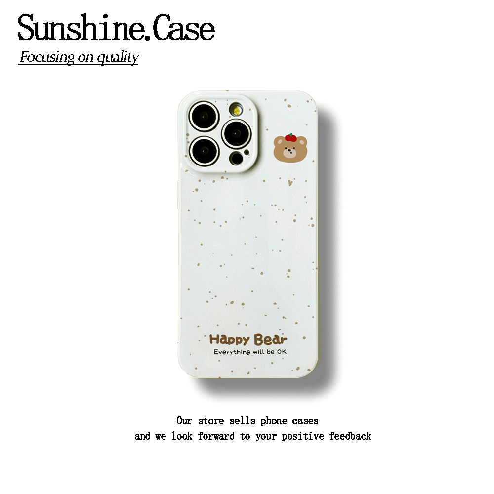 小熊熊菲林软壳适用苹果17华为vivo小米oppo一加防摔手机壳