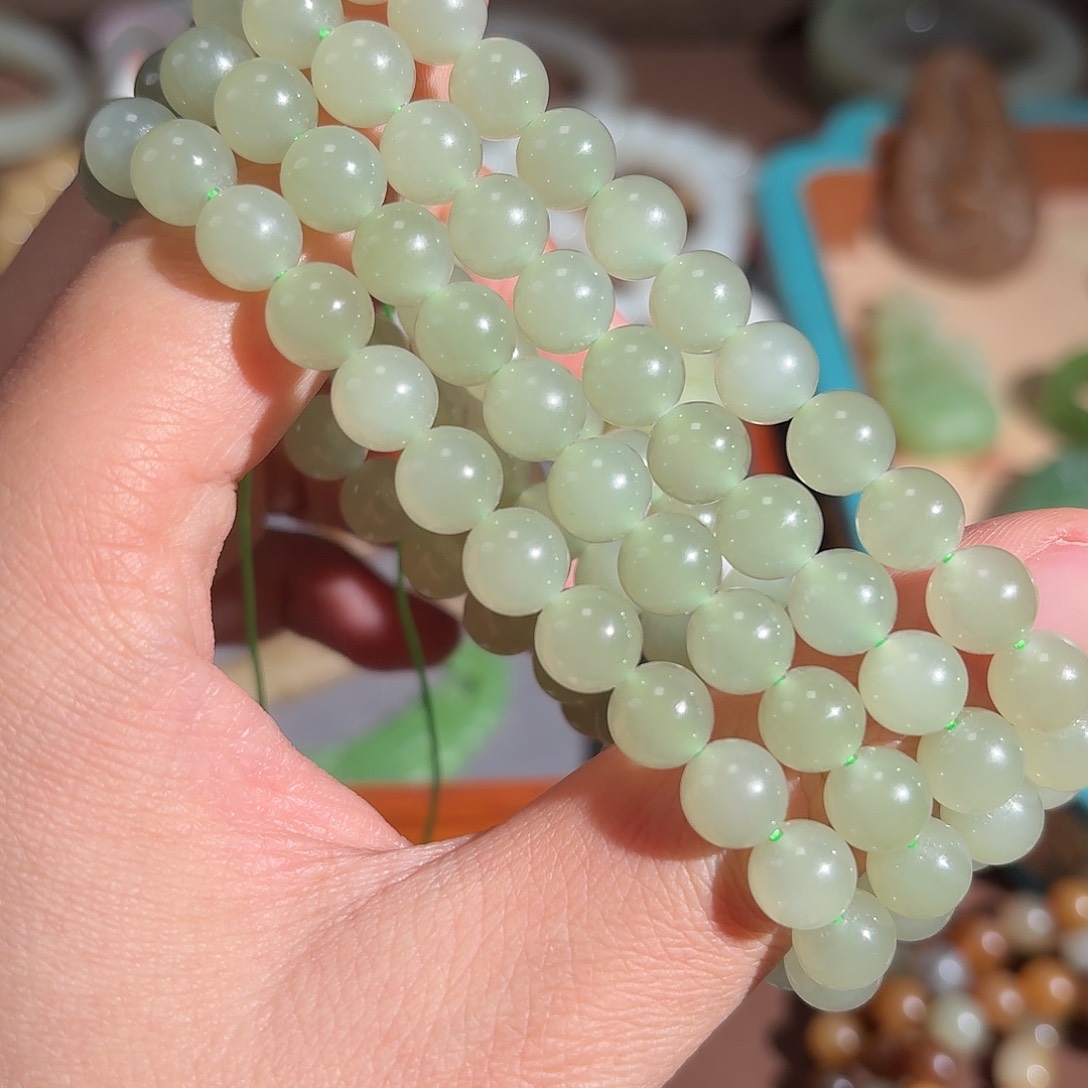 和田玉手串未镶嵌