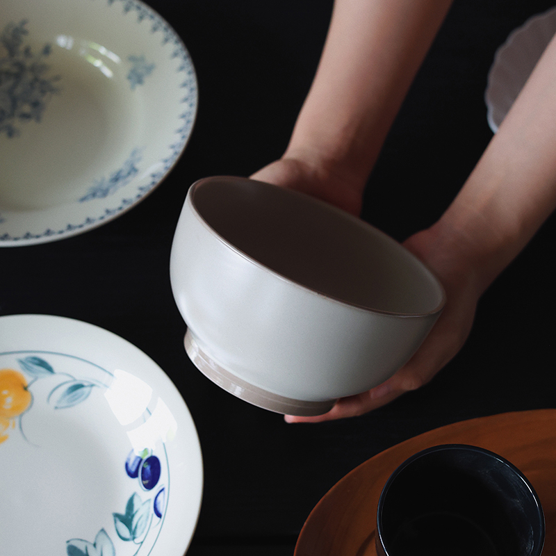 【瑕疵】 6英寸 雾面大碗-灰色 15.5×8.5cm