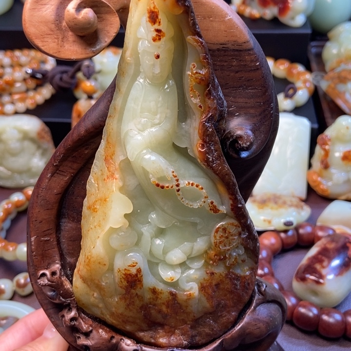 岫岩河磨玉（透闪石质玉）未镶嵌摆件