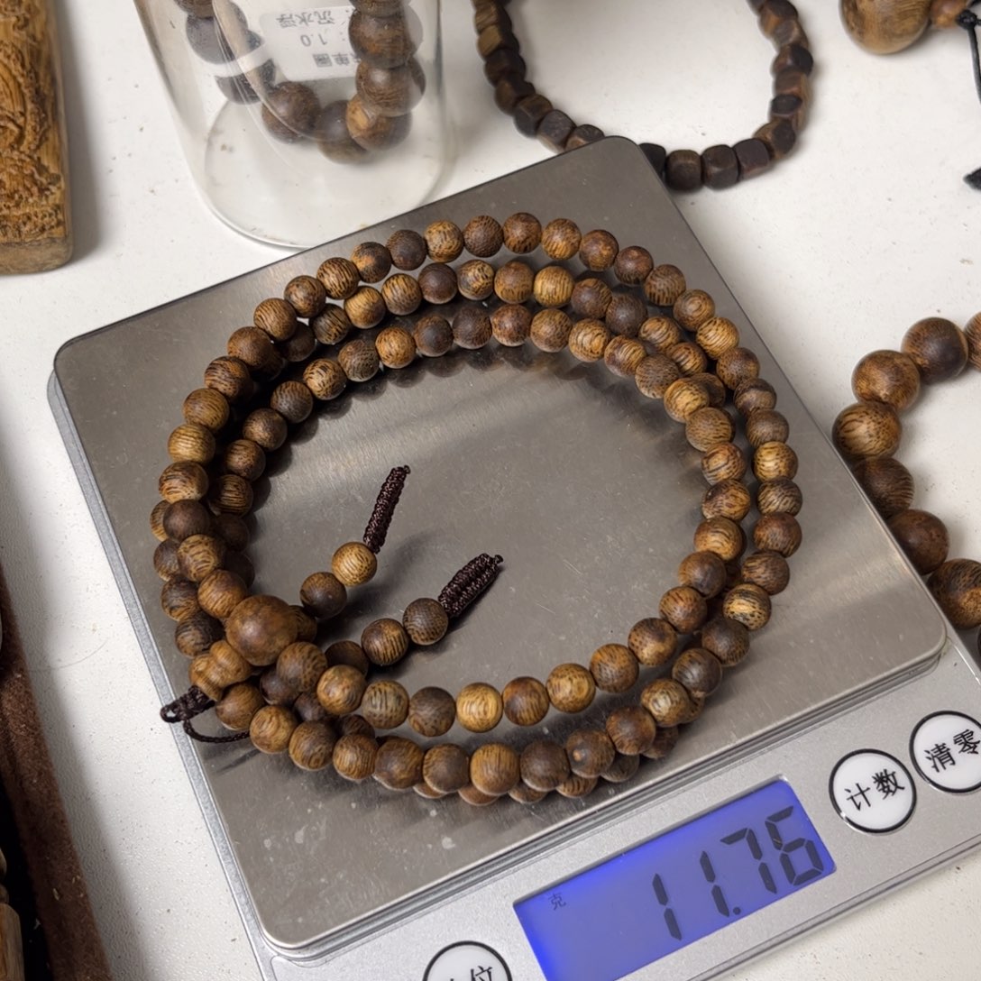 沉香手串奇楠沉香纯化老料卡6圆珠多圈手串一条（福利）