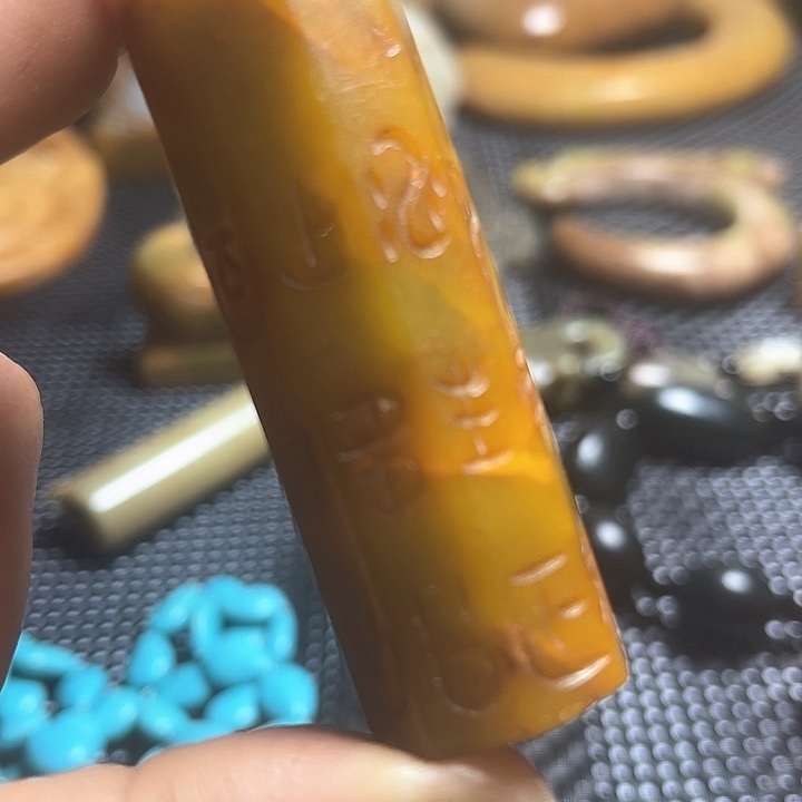 白玉菩提把件摆件