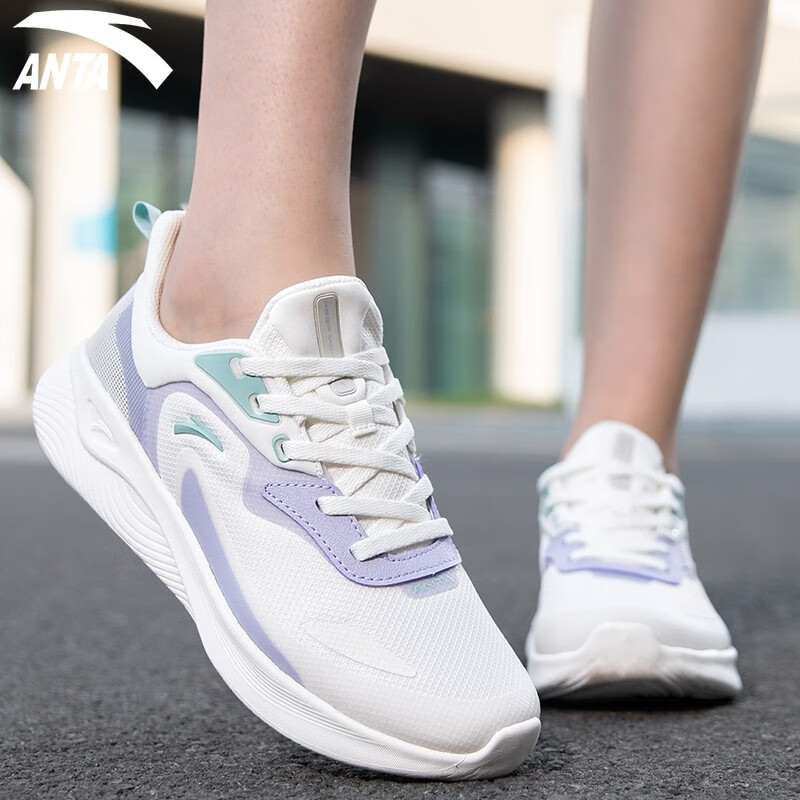 安踏凌云丨女鞋运动鞋休闲鞋跑步鞋女士春季透气网面鞋户外旅游鞋