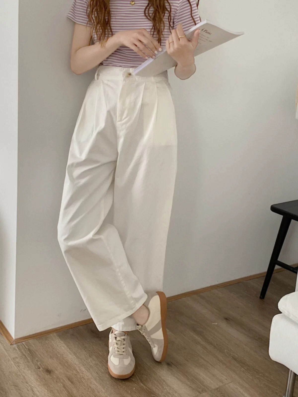 1339#2025夏季新款休闲裤女薄款阔腿裤显瘦萝卜阔腿裤显瘦弯刀裤