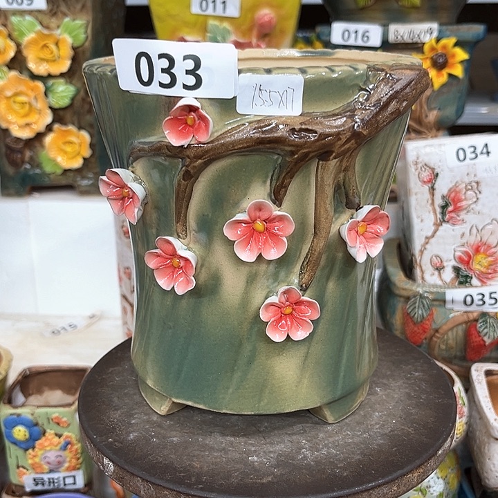 紫砂花盆粗陶材质多肉花盆