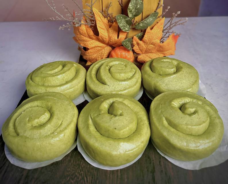 新中式手工艾草馒头成品加热即食适合上班族学生的营养早餐