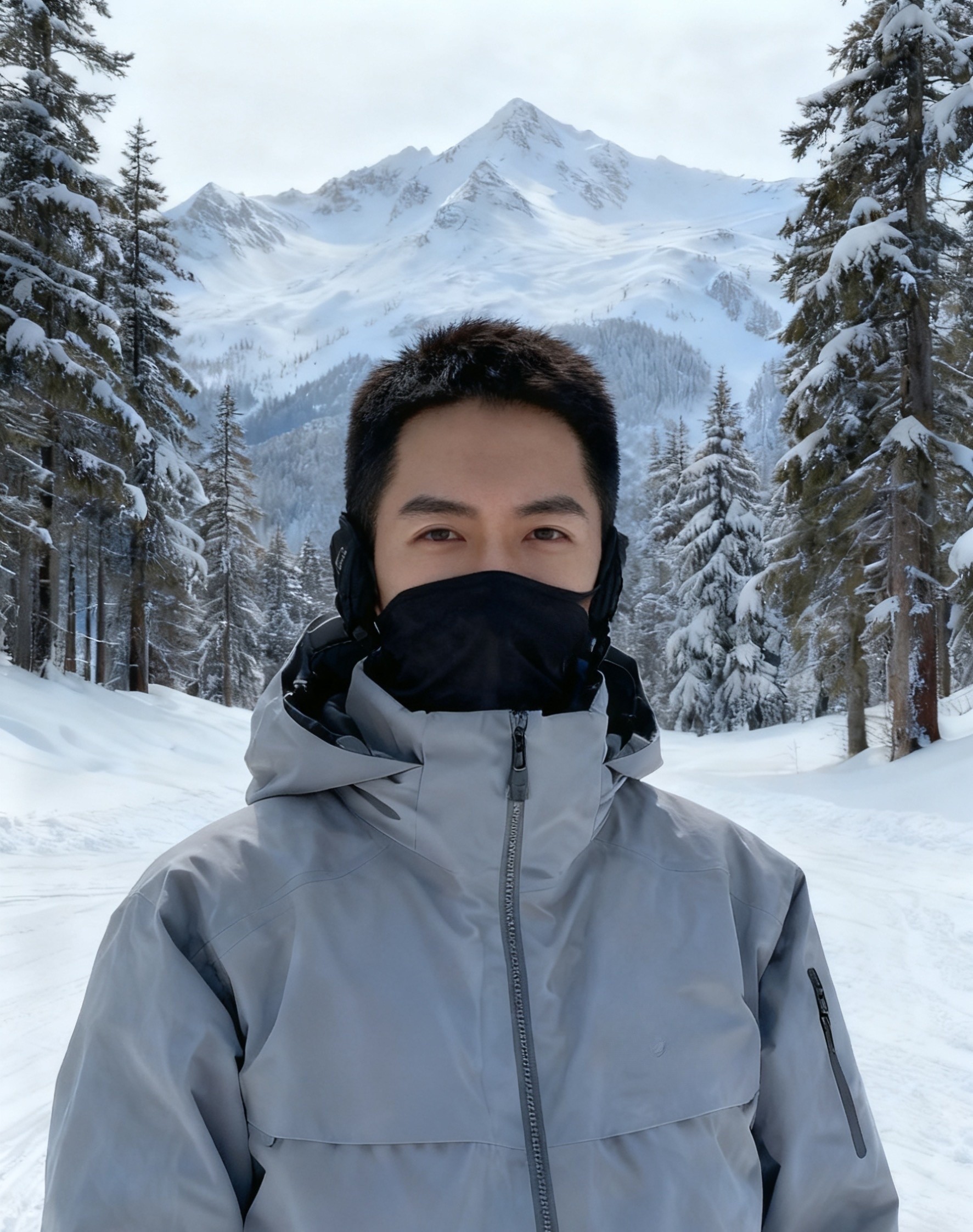 加厚防水防风带防雪裙可脱卸男女款羽绒服346