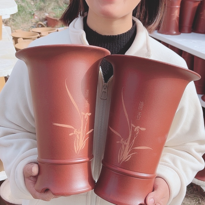 紫砂花盆宜兴紫砂精品花盆 