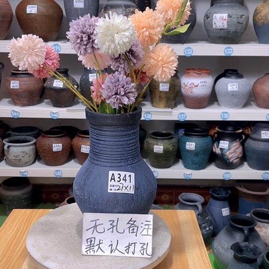 红陶手工制作工艺花盆