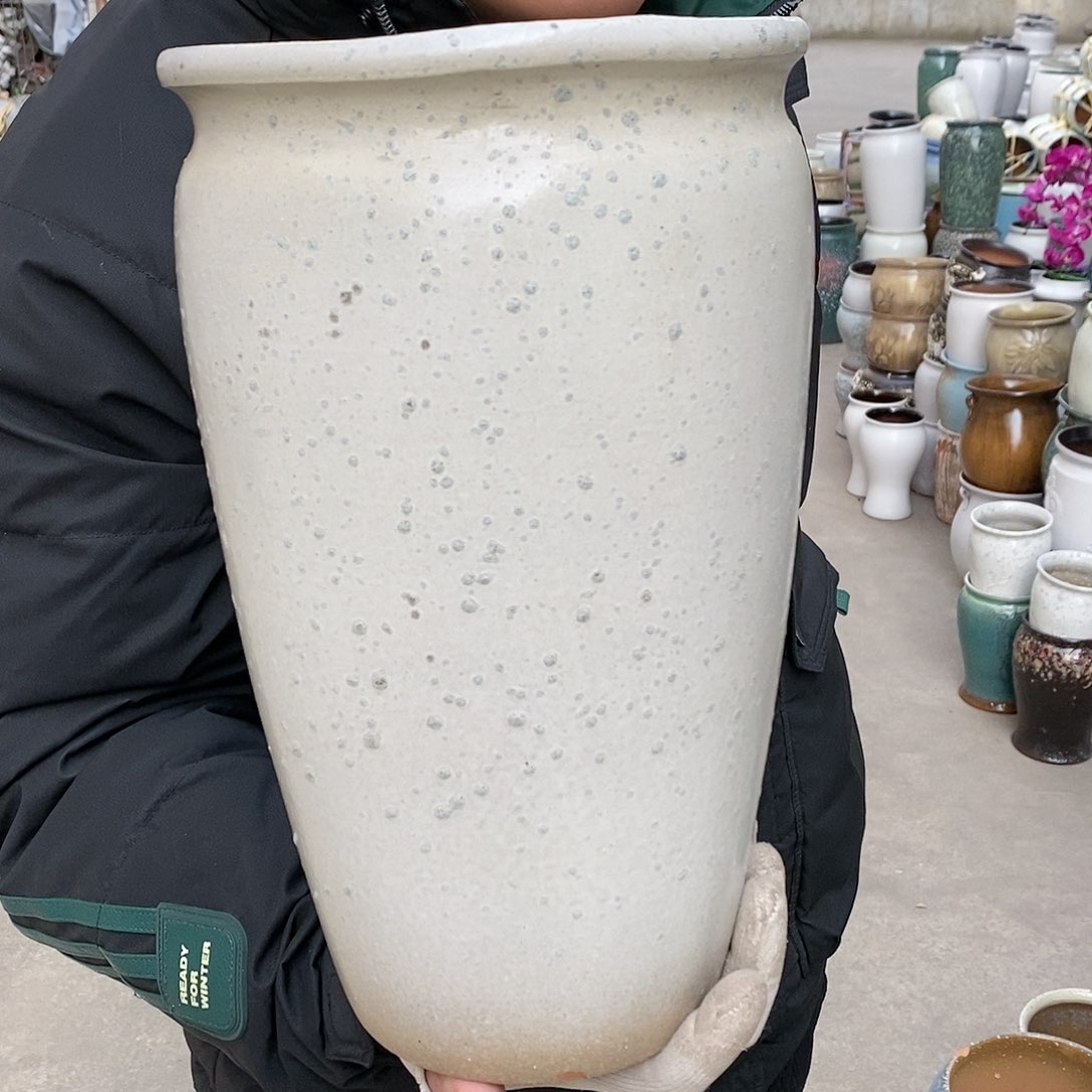 紫砂花盆瑕疵口18高31