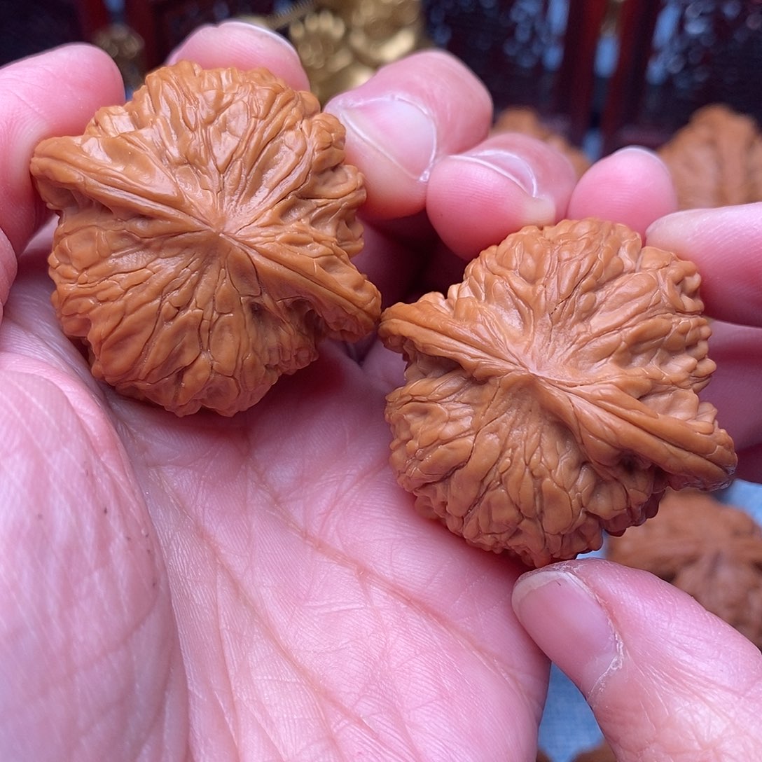 文玩核桃把件全品山地正磨39尺