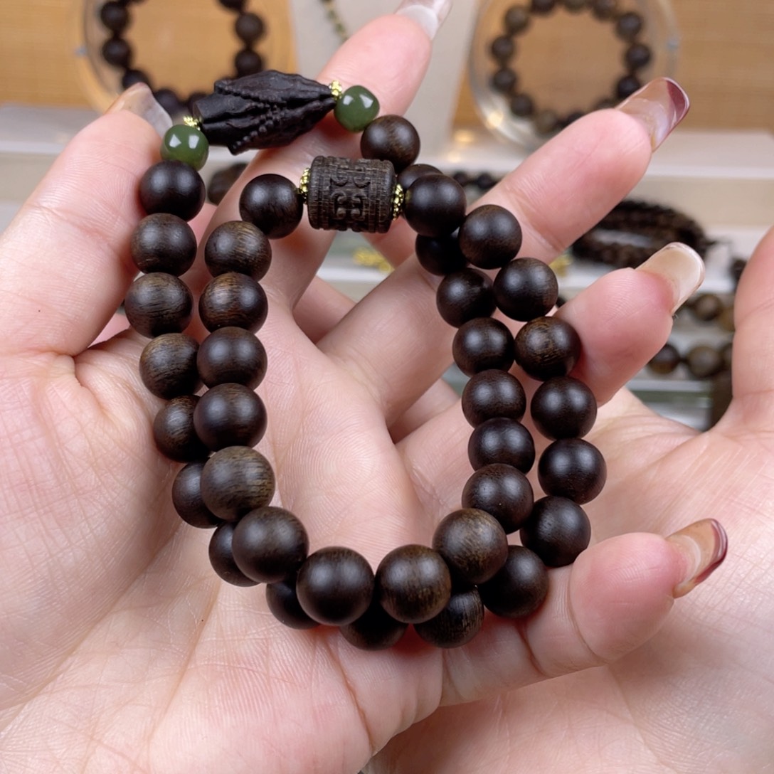 沉香手串用****4越南芽庄白棋楠