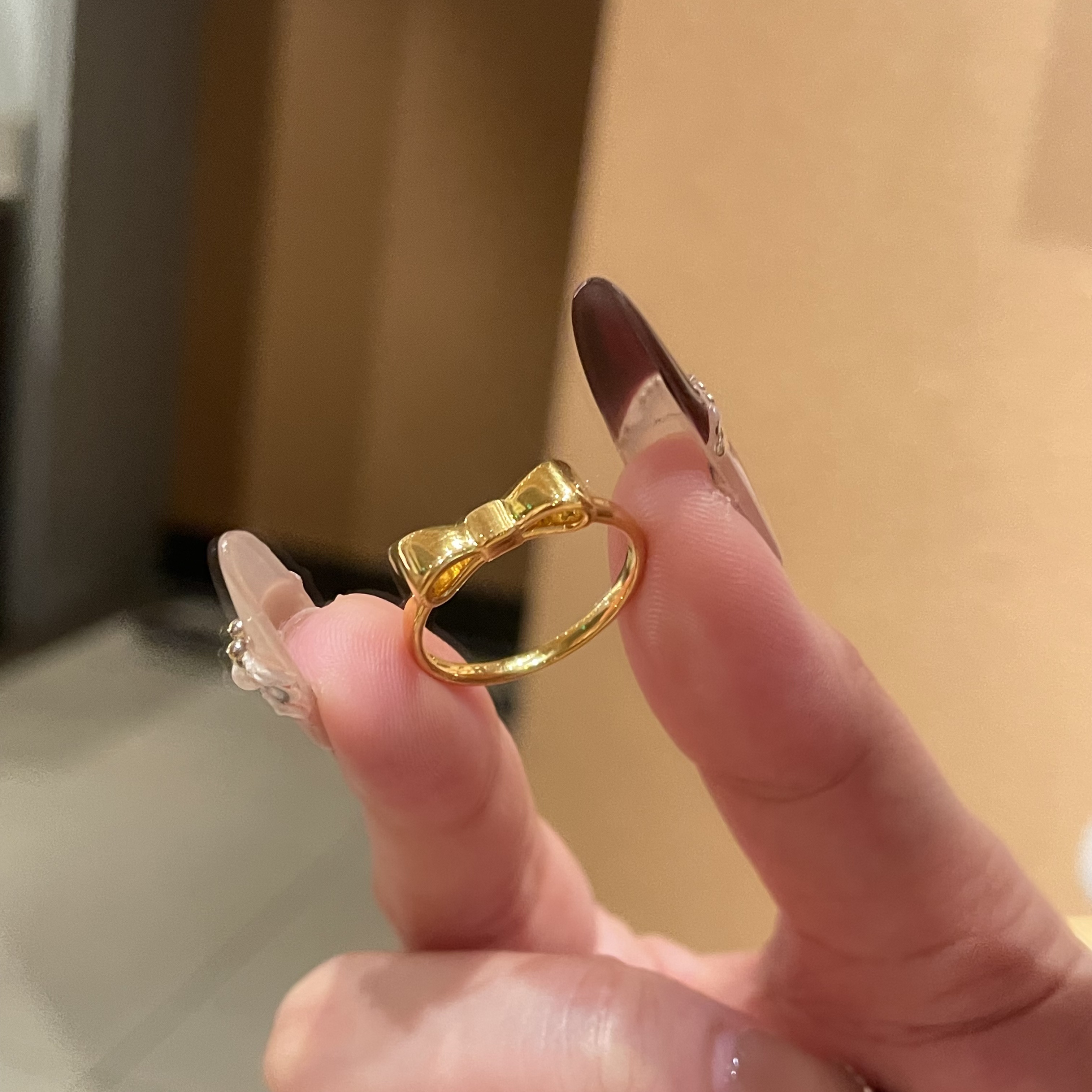 足金999蝴蝶结戒指5D工艺轻奢少女活泼时尚百搭送女友送闺蜜礼物