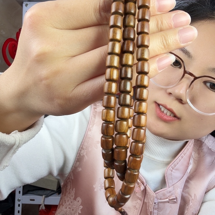 非洲紫檀（红花梨）贡木0.8桶珠