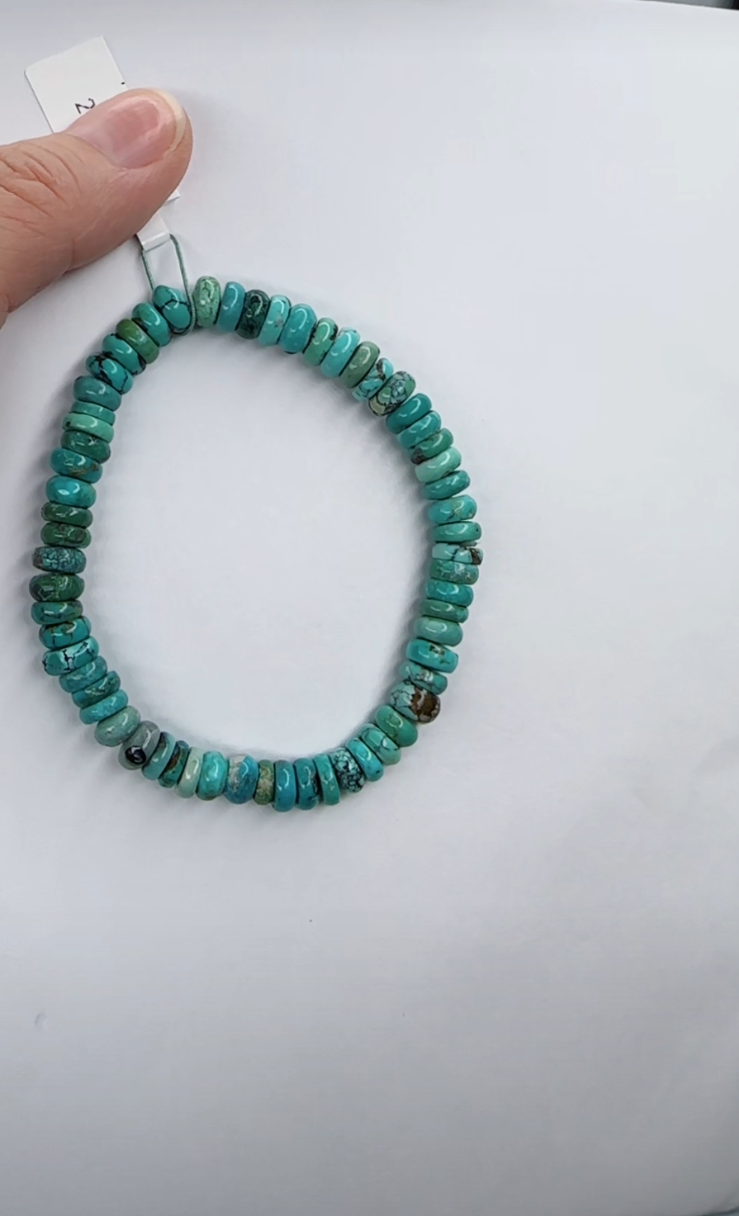 天然原矿绿松石米珠链