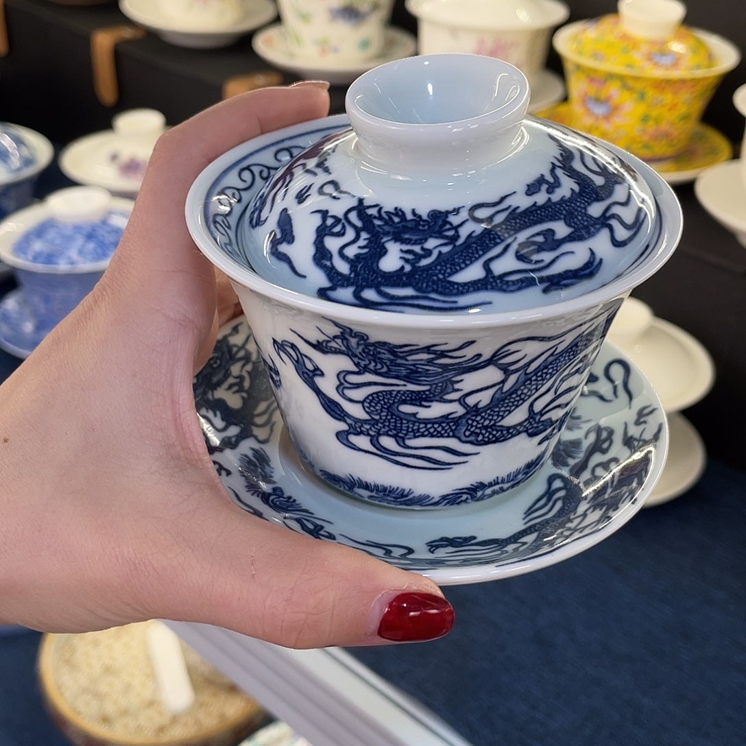 陶景德陶瓷盖碗茶具