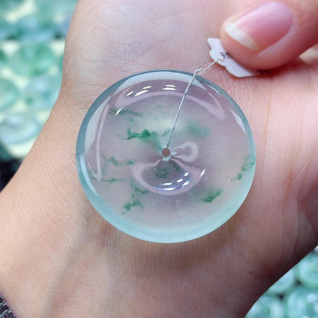 翡翠颈饰未镶嵌43尺寸30.6-5.6