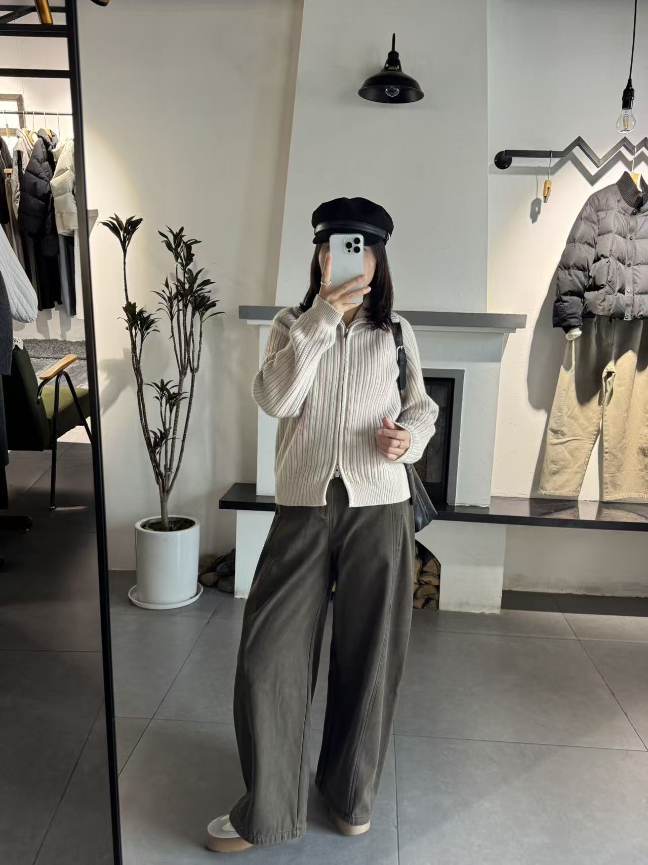 美式复古开衫毛针织毛衣