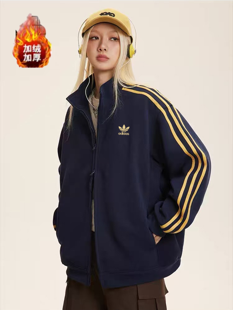 【内部福利】秋冬季加绒加厚男女同款刺绣标开衫外套850709